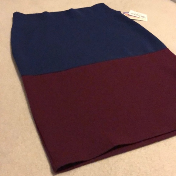 Two-Tone Lularoe Cassie Pencil Skirt - Picture 1 of 7